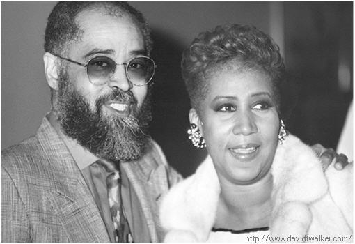 David T. Walker and the incomparable Aretha Franklin, 1988. Photo courtesy of David T. Walker