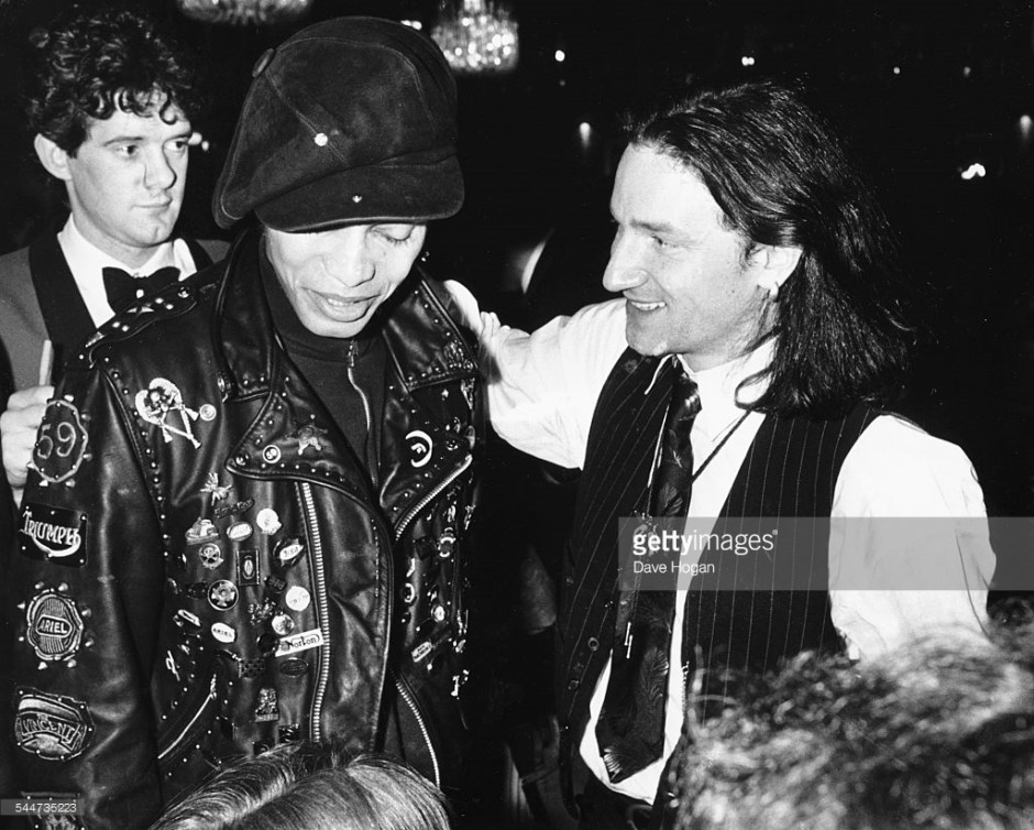 Terence Trent D'Arby and Bono at the 1988 British Rock Industry Awards
